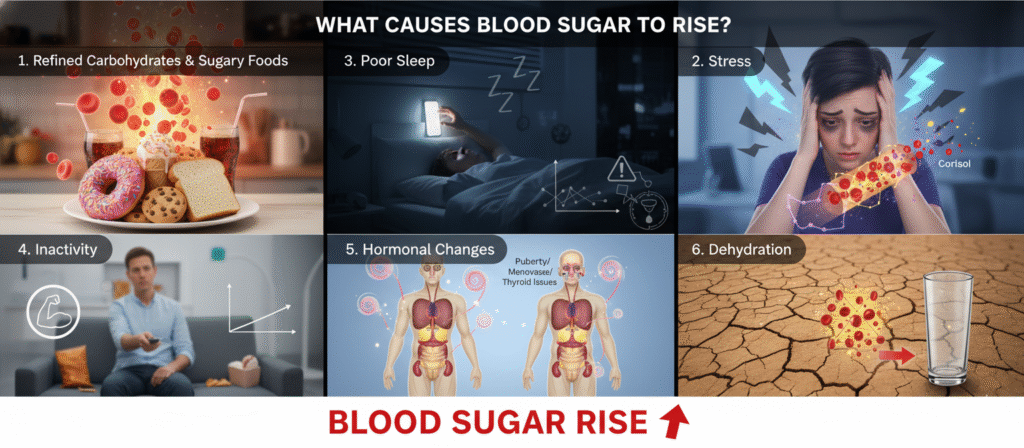 What Causes Blood Sugar to Rise?