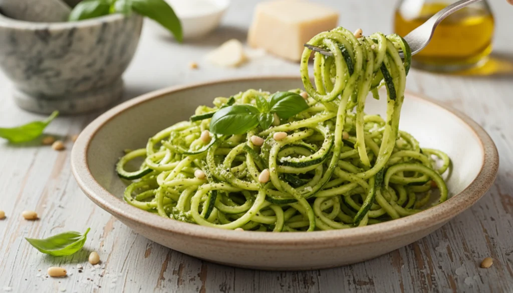 Zucchini Noodles with Pesto