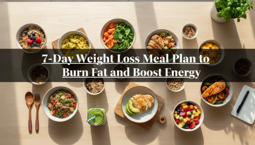 7-Day Weight Loss Meal Plan to Burn Fat and Boost Energy 7-Day Weight Loss Meal Plan to Burn Fat and Boost Energy