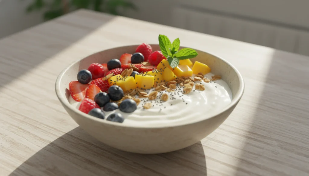 Greek Yogurt or Curd Fruit Bowl