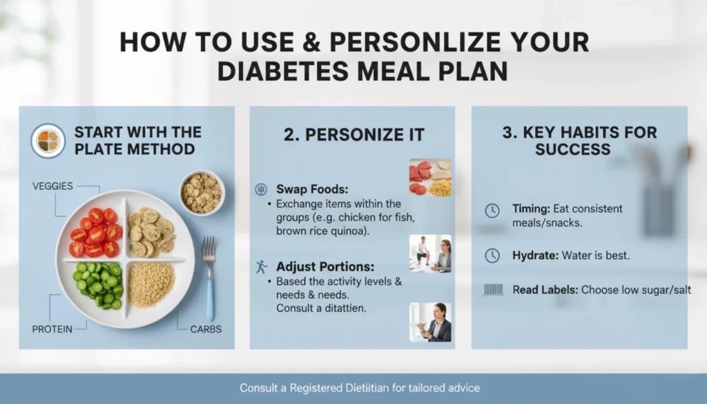 How to use this diabetes meal plan and personalize it