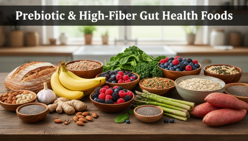 Prebiotic & High-Fiber Gut Health Foods