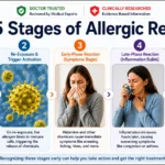 5 stages of allergic reaction