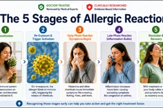 5 stages of allergic reaction