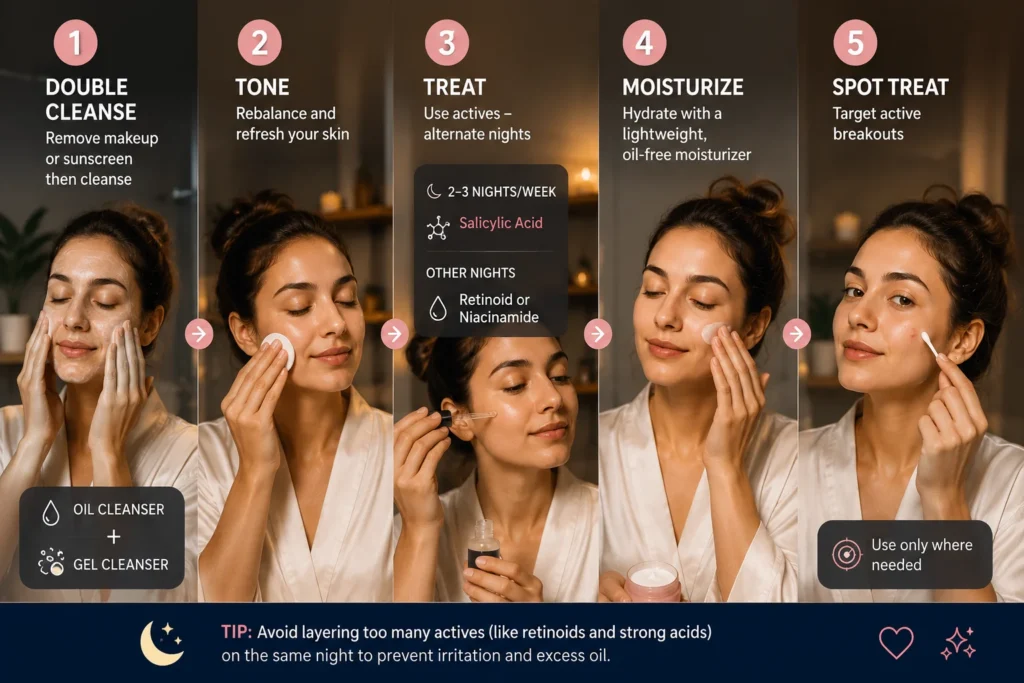 Nighttime Skincare Routine for Oily Skin