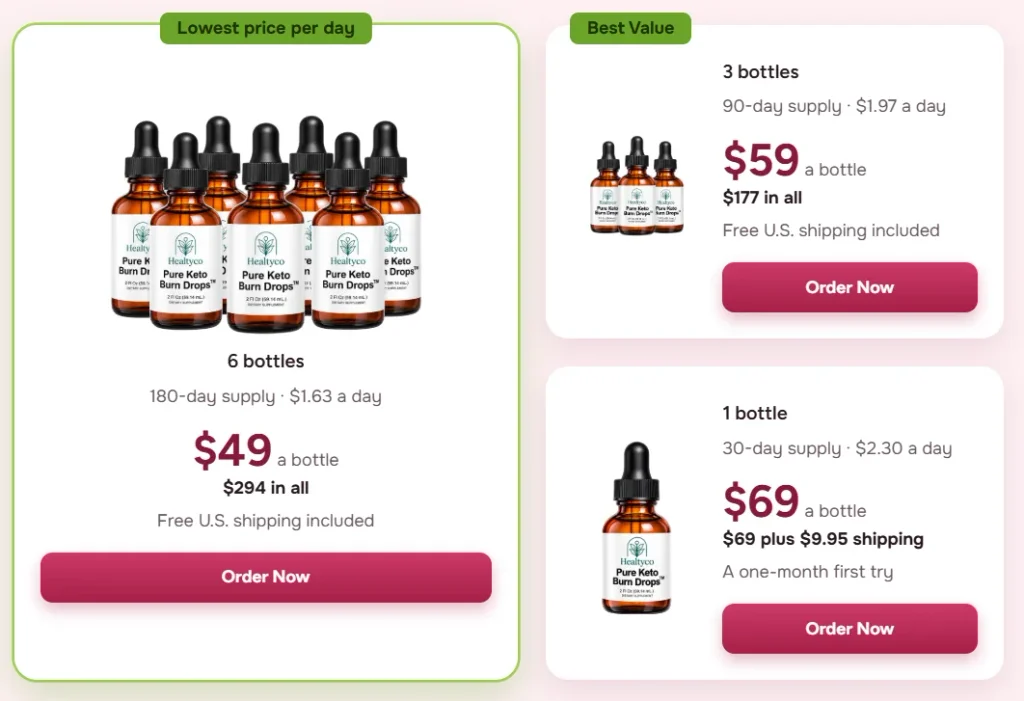 Pure Keto Burn Drops Price
